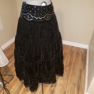 Velvet skirt (costume/steampunk) with petticoat